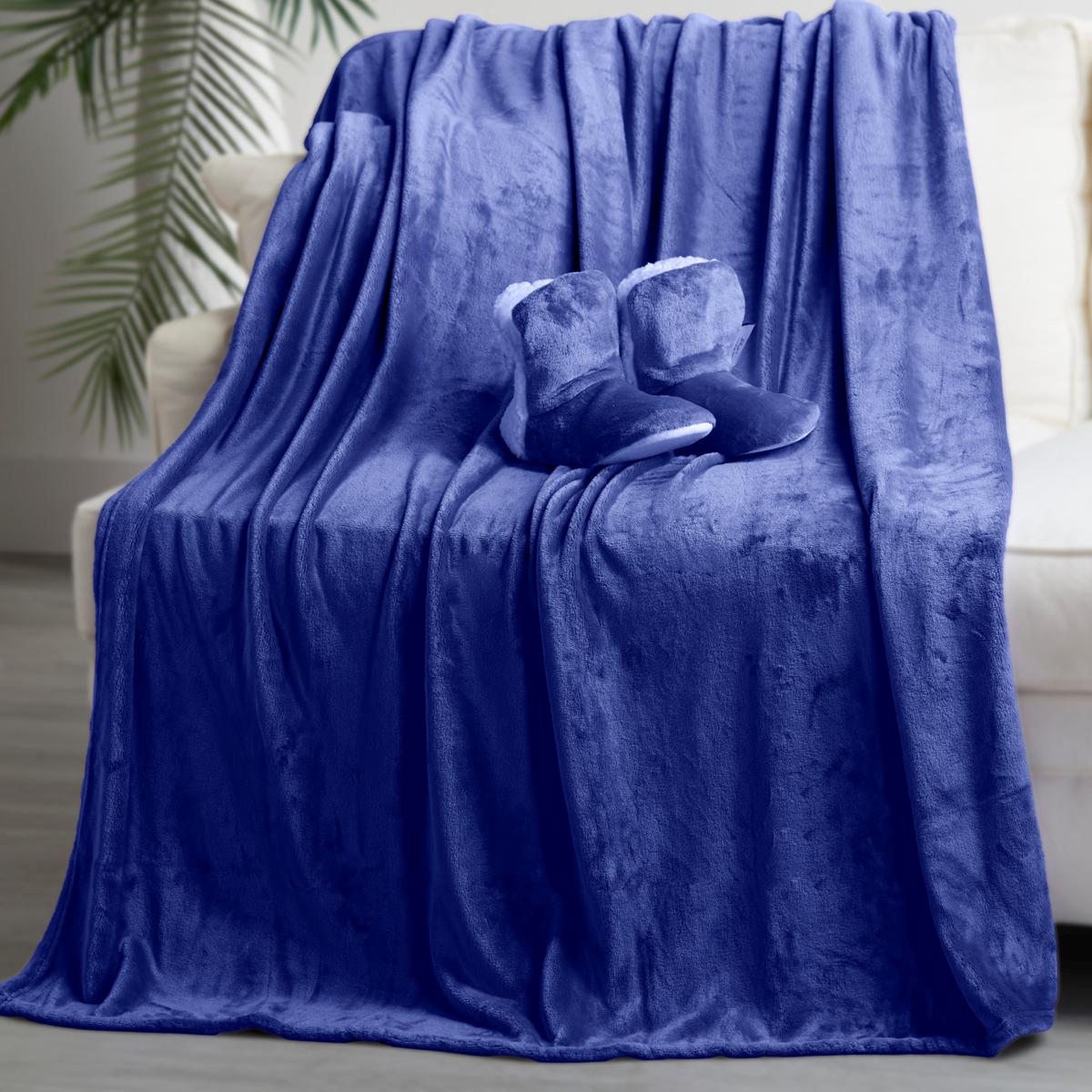 Cozy Plush Throw and Bootie Set