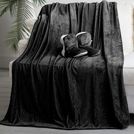 Cozy Plush Throw and Bootie Set